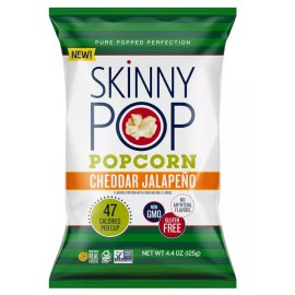 SkinnyPop White Cheddar Popcorn, Skinny Pop,4.4oz Grocery Size Bag,Select Flavor - Cheddar Jalepeno