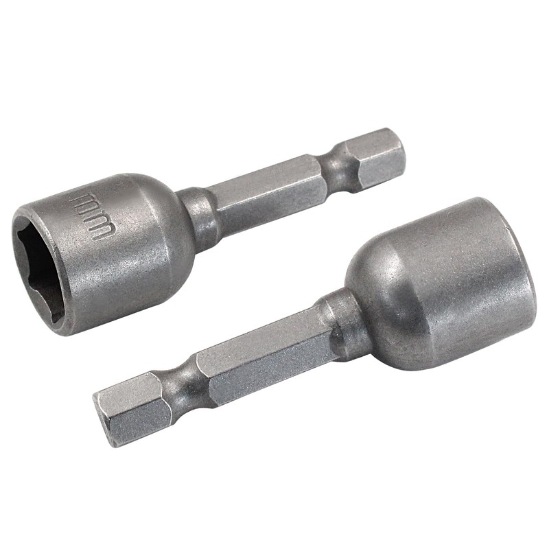 Hordion 2 Pcs Hex Nut Driver Bits 11mm, 1/4" Hex