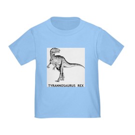 CafePress Tyrannosaurus Rex Toddler T Shirt Toddler Graphic Tee, 100% Cotton Baby Blue
