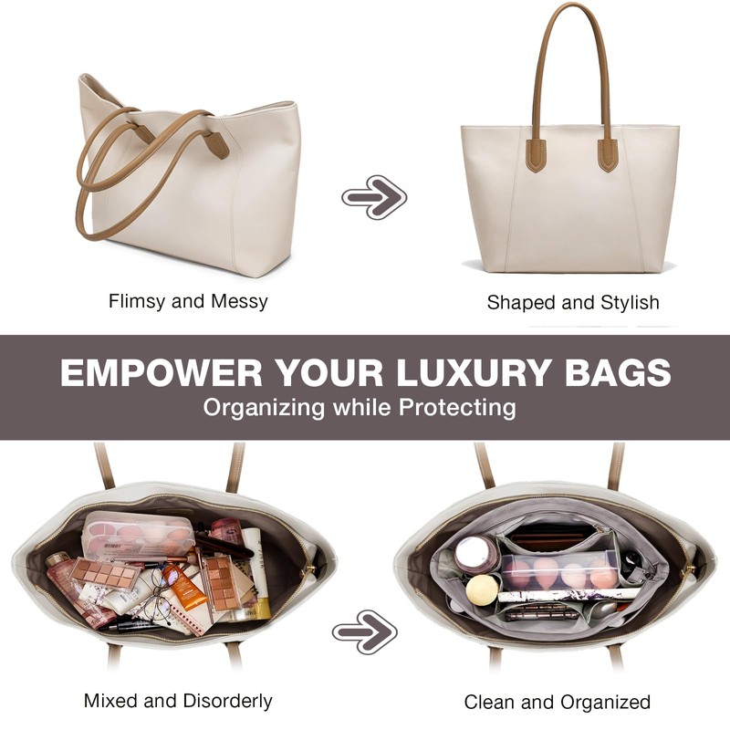 Eurhomewit Handbag Organiser, Nylon Bag Organiser Insert for Tote Bag,
