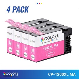 Colors max Compatible with canon CP-1200XL Ink Cartridge Magenta With Chip 13ml pack x4