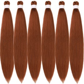 Brown Braiding Hair Pre stretched Synthetic Yaki Ez Braid Braiding Hair