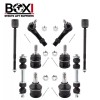 BOXI 10PC Front Tie Rods Ball Joints Sway Bar Ends