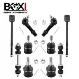 BOXI 10PC Front Tie Rods Ball Joints Sway Bar Ends Kit For 1991-1996 Dodge Dakota 2WD