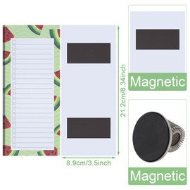XINRUI 2 Pack Magnetic Grocery List for Fridge and 1 Magnetic Pen Clip, 100 Tear Off Sheets Magnetic Shopping List Pad to Do List Notepad for Shopping, Locker, Filing, Reminders, Recipes(Fruit)