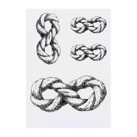 Azeeda 4 x 'Unendlichkeitsseil' Temporäre Tattoos - Wasserfest, Hautfreundlich & Ungiftig · Transfers in Verschiedenen Größen (TO00086174)