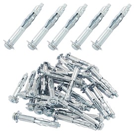 Seimneire 30 Pcs M4 x 46mm Heavy Duty Bolt, Hollow Drive Wall Anchor Screw Zinc Plated Steel Bolt, Anchor Screw Molly Bolts for Plaster Walls Tiles Drywall