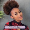 YEAME Afro Puff Drawstring Ponytail for Black Women, Short Kinky