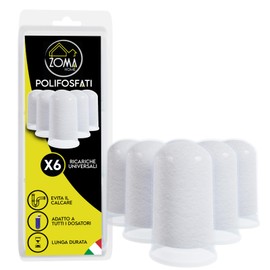 ZOMA HOME Polyphosphates for Boilers, Refill, Limescale Filter for Concentrated Boilers, Long Life, Protects Boilers, Household Appliances, Washing Machine and Dishwasher, Universal Size (6