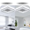 Finktonglan Square Crystal LED Flush Mount Ceiling Light, 17.7" Modern