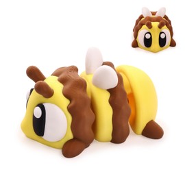 4.3 inches 3D Printed Bee Figurines, Animal Figurines, Articulated Fidget Toys, Desk Decoration, Party Favor, Birthday Gifts, Office Display, Collectible Animals for Boys and Girls