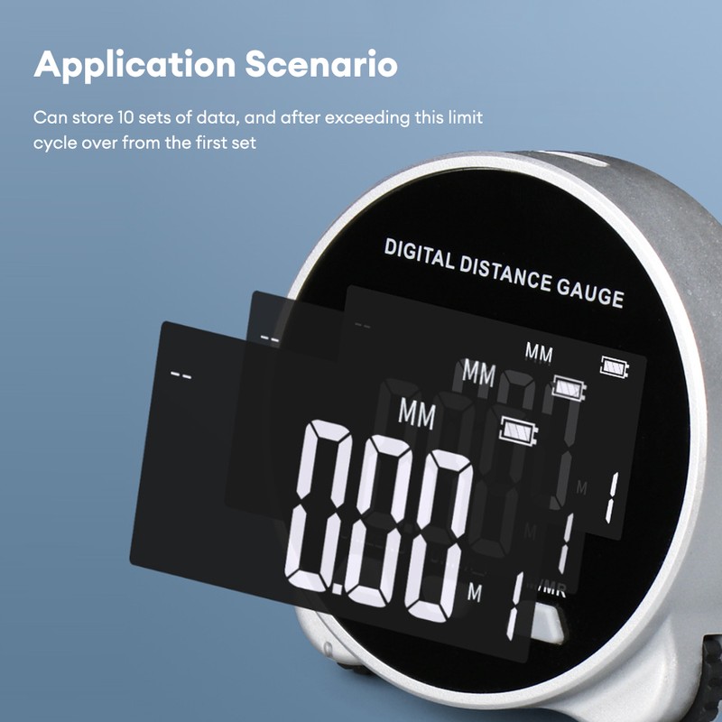 RTO05106 LCD Display Range Finder Digital Display Roller Ruler 199.999m