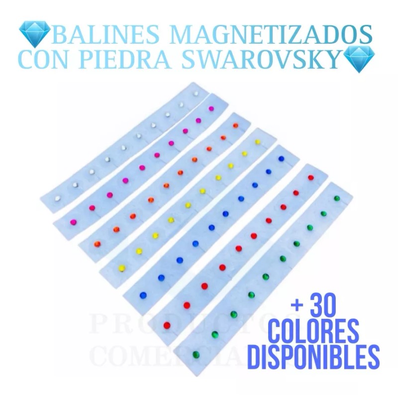Mex Home Balines Con Piedra Swarovsky Auriculoterapia 200 Piezas