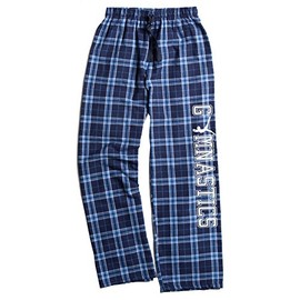 JANT girl Gymnastics Columbia Blue Lounge Flannel Pant with Pockets (S)