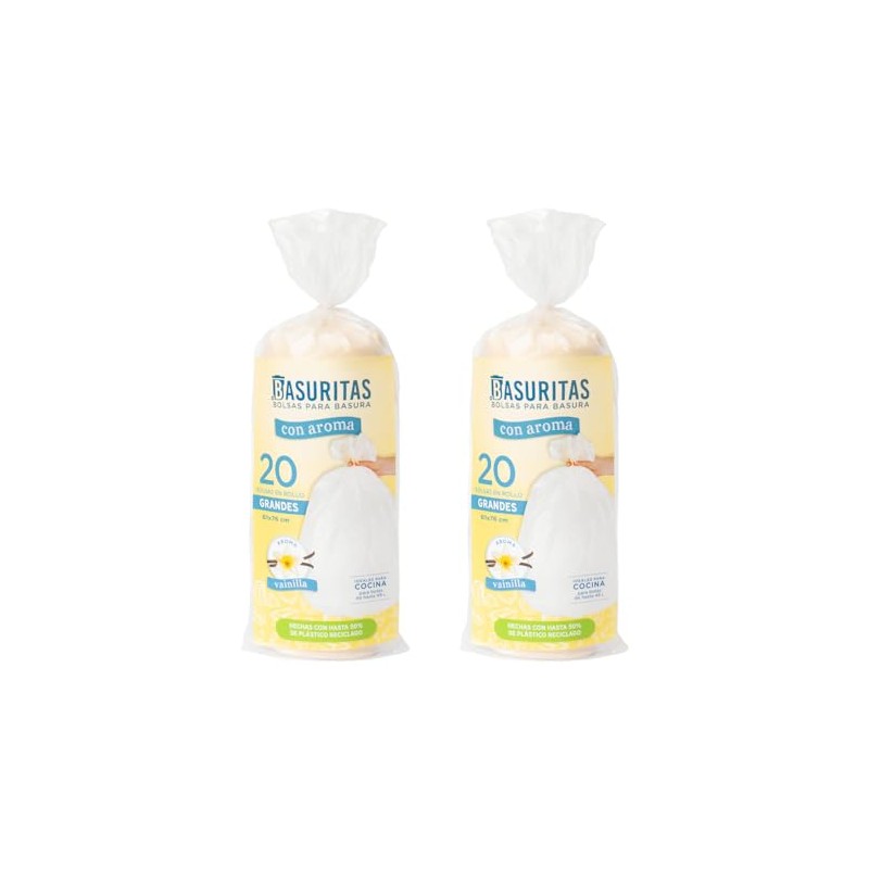 Basuritas | 40 Bolsas De Basura Con Aroma Basuritas, 61x76