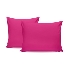 Soft Cotton Pillowcase Set (2 Pieces), Dusty Rose, 80 x 80 cm, 100% Cotton Ranforce, 155 Thread Count | Envelope Closure, Machine Washable at 30°C