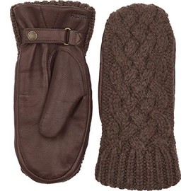Hestra Ragnhild Cable Knit Insulated Wool Mitt - Brown/Brown - 9