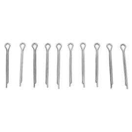 Metal Cotter Pins, Set of 10 Bicycle Disc Brake Pads, Locking Pins, Stainless Steel Cotter Pin Set, Key Attachment Assortment Kit, Holds Pins or Crown Nuts for Bicycle