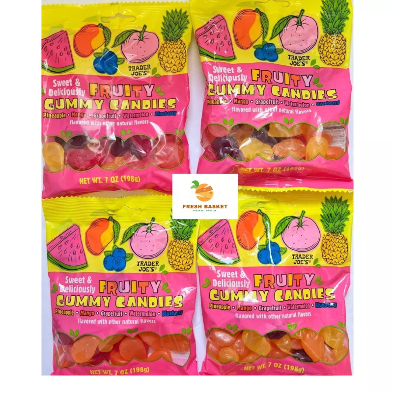 Trader Joe's 4 Packs Trader Joes Sweet Deliciously Fruity Gummy