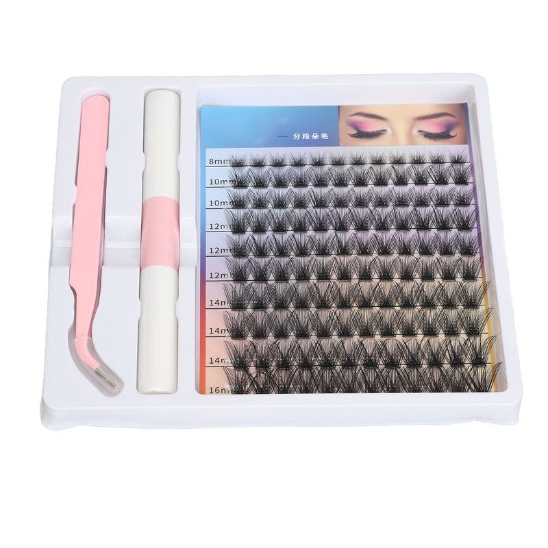 DIY Eyelash Extension Kit 120pcs Clusters 8‑16mm Individual Lash Extension