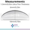 GMS Optical® 1.3mm Ultra-Thin Anti-Slip Adhesive Contoured Silicone Eyeglass Nose
