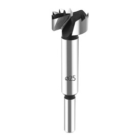 HPHOPE 25mm Forstner Bit, Forstner Drill Bit 25mm for Wood, Round Shank Drill