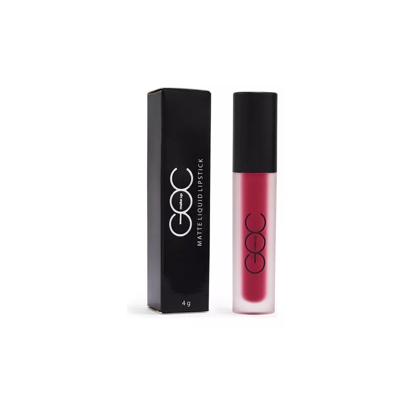 Goc, Matte Liquid Lipstick, Indeleble, Alta Pigmentación Acabado Mate Color