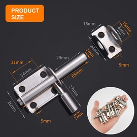 Pack of 4 Door Bolt Stainless Steel Bolt Lock Small Door Bolt Sliding Bolt with Screws Bolt Bolt Sliding Bolt Stainless Steel for Garden Gate, Bathroom, Shed, Toilet