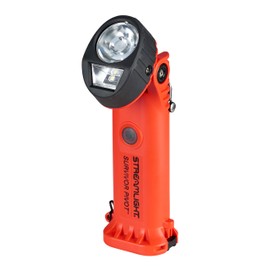 Streamlight 91800 Survivor Pivot 325-Lumen Right Angle Articulating Dual Beam Flashlight with Alkaline Batteries and Clip, Orange