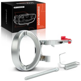 A-Premium Front or Rear Left Driver Side Interior Door Handle Compatible with Dodge Nitro 2007 2008 2009 2010 2011, Satin Chrome, with Spring and Bolt