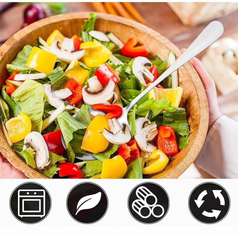 Serving Spoon,Soup Spoons,3 Pcs Serving Spoons Large Buffet Table Spoons,Long