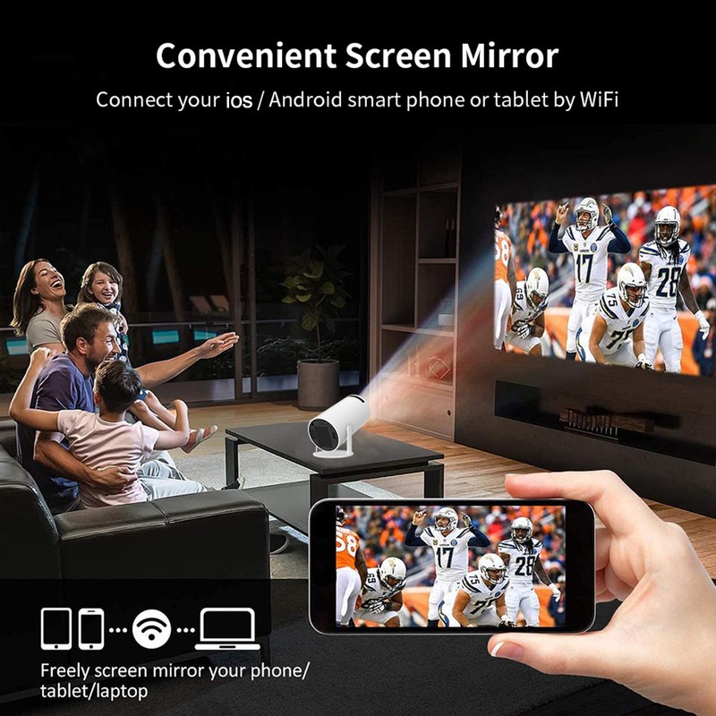 Projector 4K Decoding 120 ANSI 2.4G+5G WiFi Keystone Correction Portable