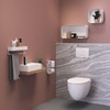Sealskin Brix Towel Rail with Shelf, Bathroom Shelf with Integrated