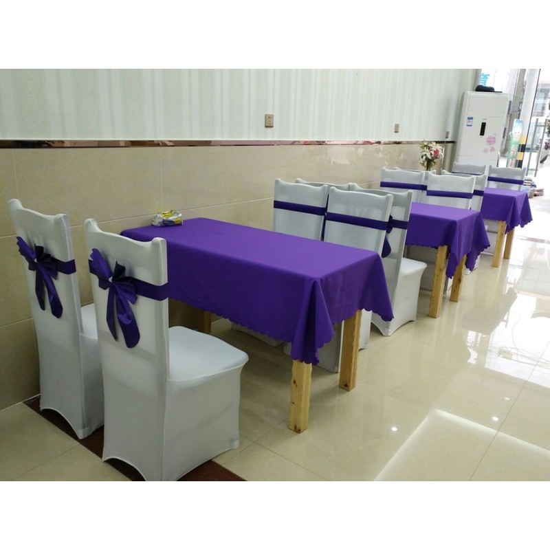 (White) - Stretch Spandex Dining Chair Cover Covers for Wedding