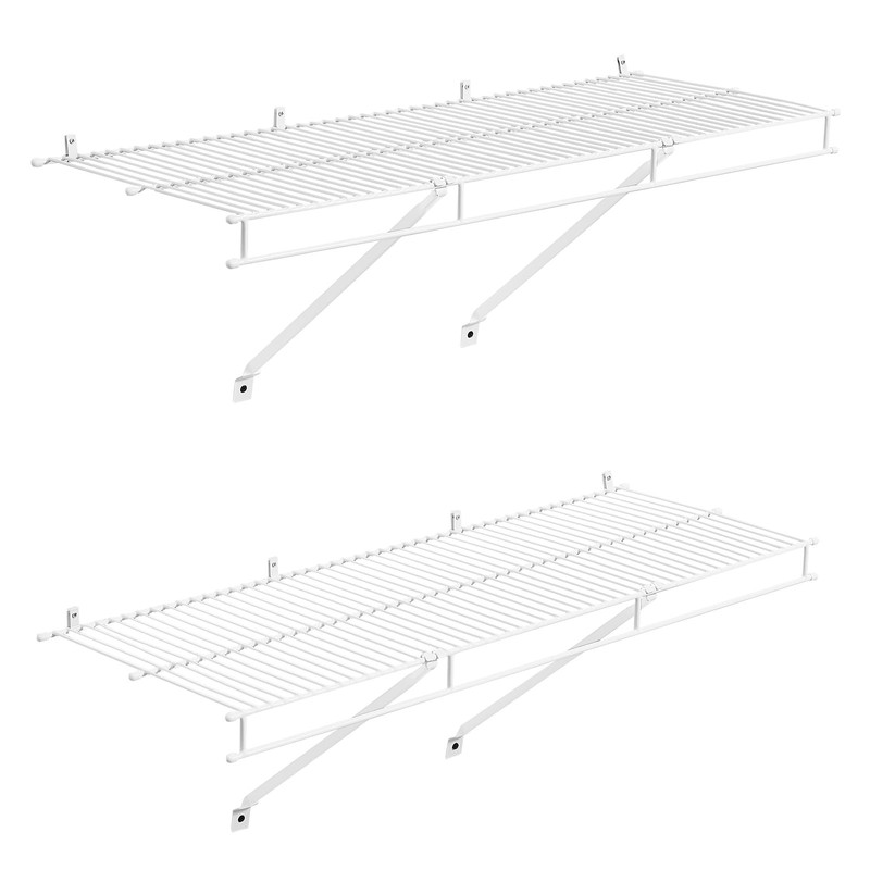 VEVOR Wire Shelf Kit, 3 ft, Set of 2, Wall