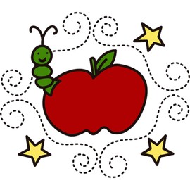 CafePress Apple And Worm Memory Keepsake Jewelry Box, 5"x5"x3.75"