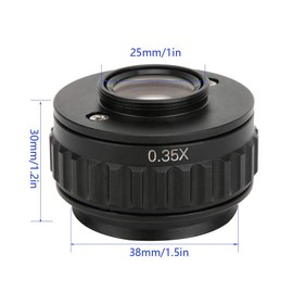 Microscope Adapter 0.35X Camera Eyepiece CTV Microscope Lens C Interface Adapters Microscope Accessory for Trinocular Stereo Microscope