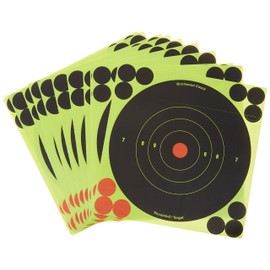 Birchwood Casey Ground Strike Combo Target 8" Plate/12-6" SNC (Replaces 48024), Yellow, One Size (BC-48025)
