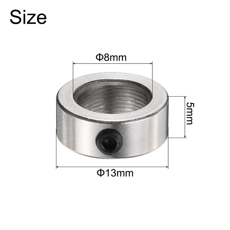 sourcing map 6pcs 8mm Shaft Lock Collar T8 Lead Screw