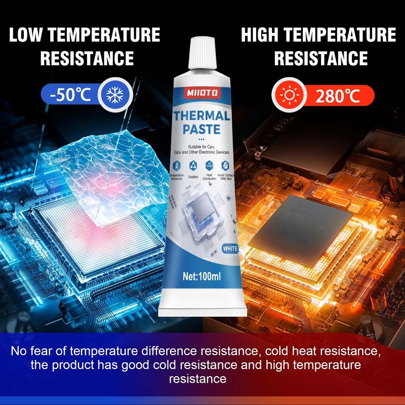 Miioto Cooling paste, cooling paste CPU, CPU thermal paste, resistant