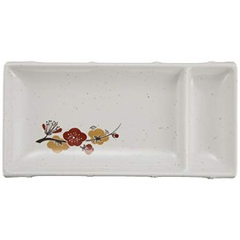 ENTEC 竹形 刺身皿 元禄梅 U-32