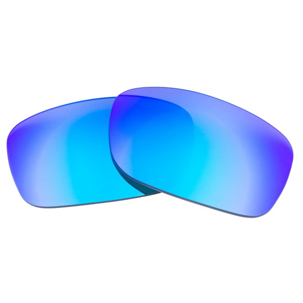 LenzFlip Lentes de repuesto para Oakley FIVES 3.0 - Fabricado en Estados Unidos: múltiples opciones, Gris polarizado con espejo azul., 54 mm