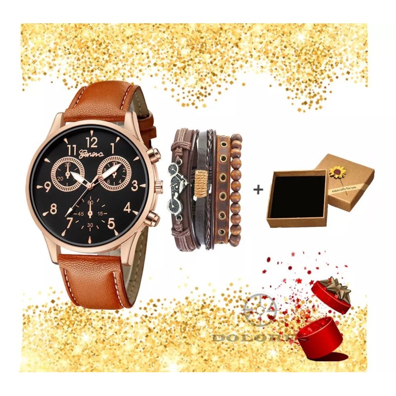 Dolores Reloj Dama Original Hombre Moda Casual Pulsera Caja Regalo