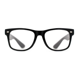 SA106 Classic Hipster Horn Rim Reading Glasses Black +2.5