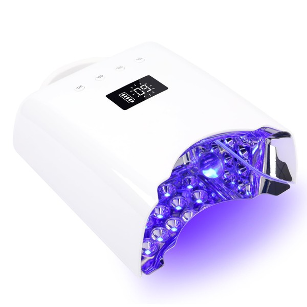 BOMOQING Professional UV LED Nail Lamp, Cordless Rechargeable UV Light