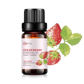 AOPING Strawberry Essential Oil - 100% Pure Organic Natural Plant (Fragaria x ananassa) Strawberry Oil for Diffuser, Aroma, Massage, Perfume, Spray - 0.33oz
