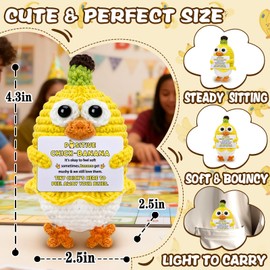 Inspirational Gifts for Women Positive Crochet Chicken Banana Decor