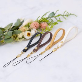 Jungei js01 Short Cell Phone Strap Smartphone Key Chain Leather, Made in Japan (Pink)