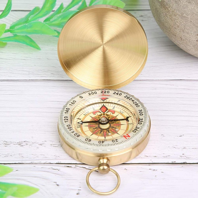 BORDSTRACT Handmade Brass Compass Antique Nautical Vintage Direction Compass Direction