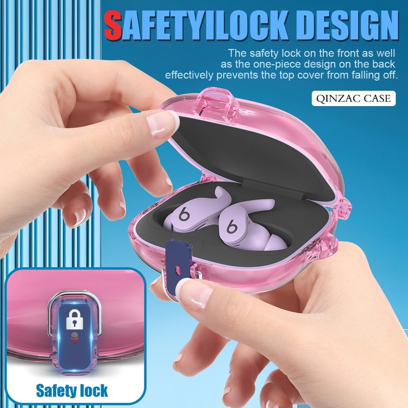 [Upgraded Security Lock] Protective Case Compatible with Beats Fit Pro,